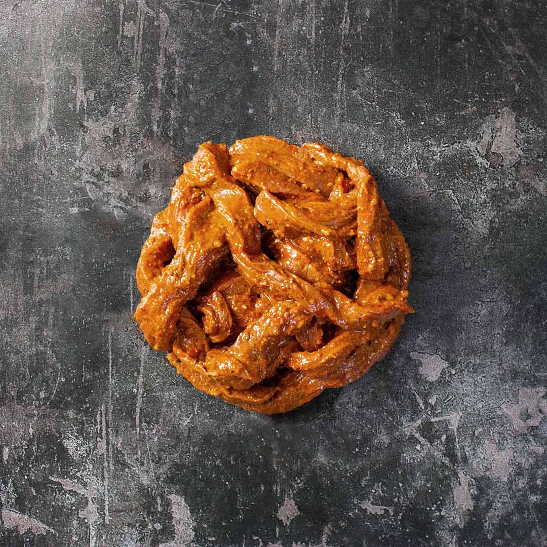 Marinated Halal Mutton Steak Strips @ Halal Fine Foods