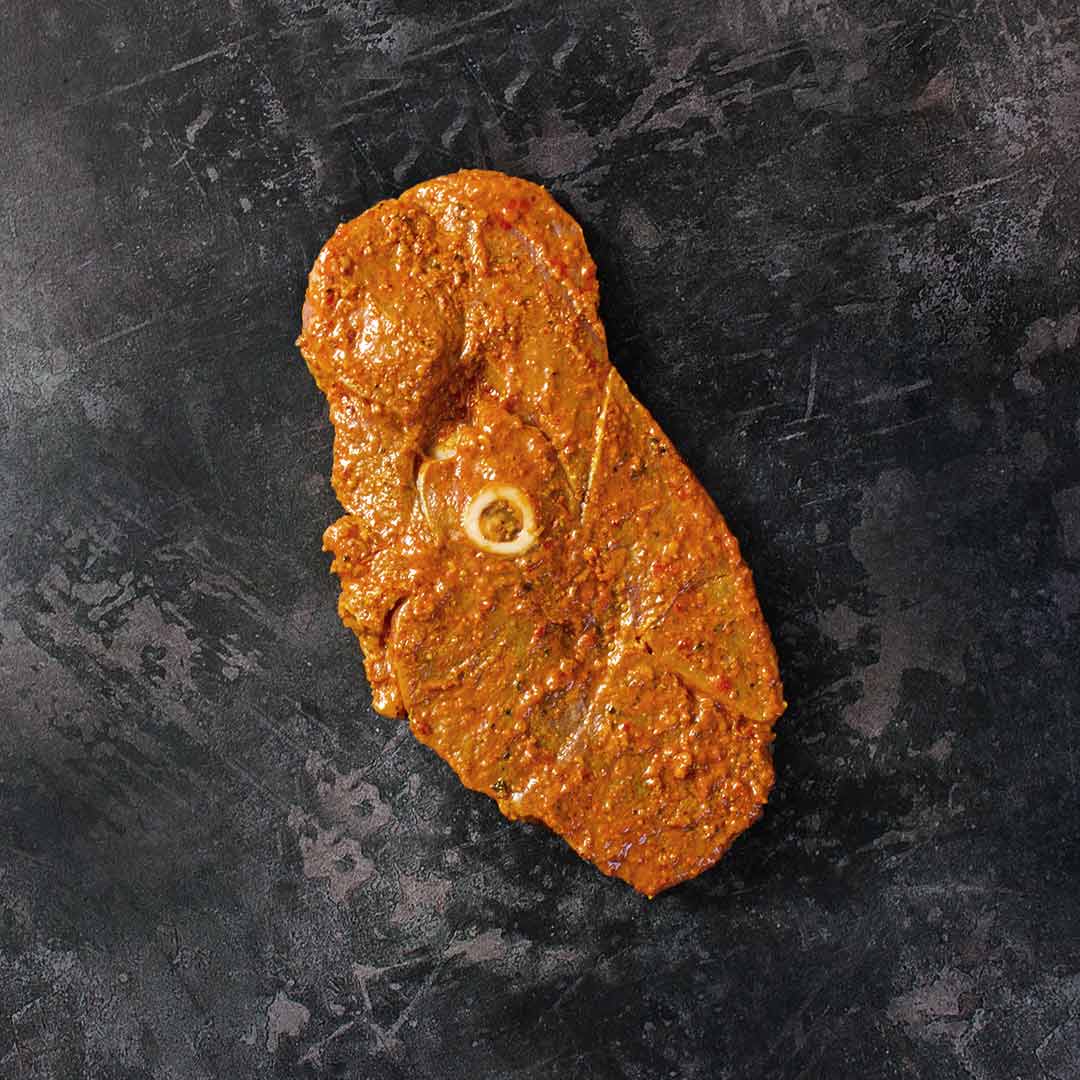 Marinated Halal Mutton Leg Steak With Bone @ Halal Fine Foods