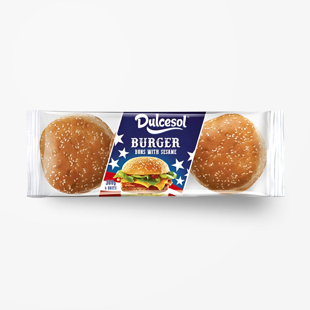 Dulcesol White Sesame Burger Buns @ Halal Fine Foods
