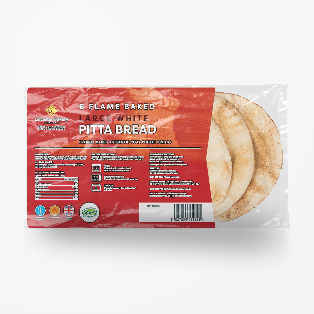 Leicester Bakery White Pitta Bread